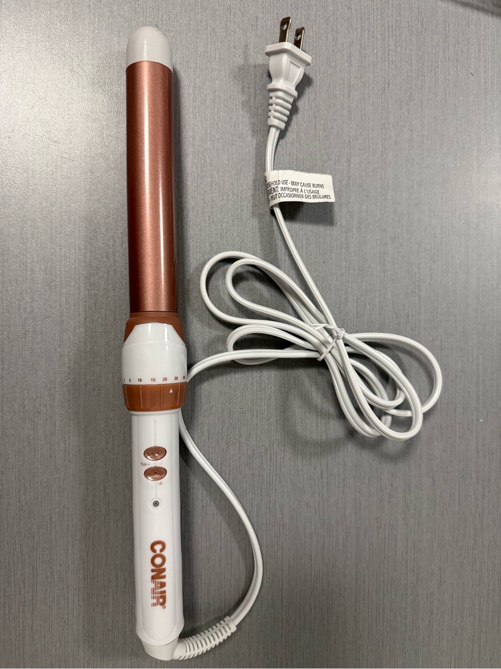 Conair 1” Curling Iron Rose Gold Hair Curler Tested Works